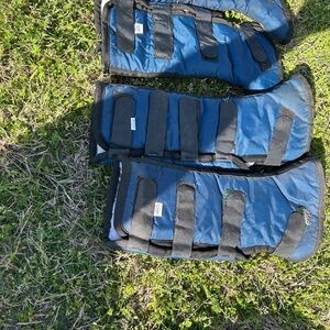 Blue and Black Horse Leg Wraps